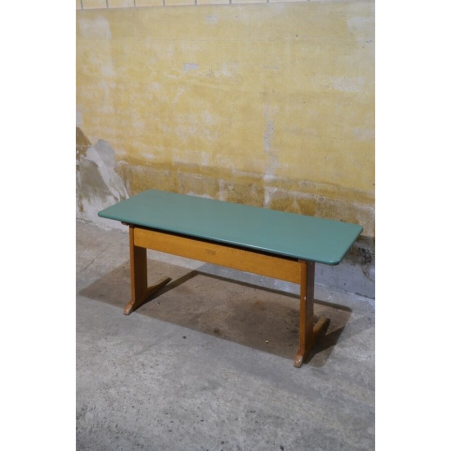 Retro schooltafel VS voor twee kinderen met beuken onderstel-8