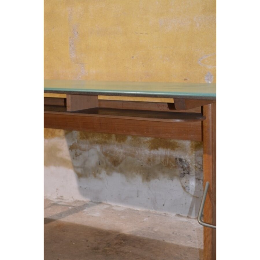 Retro schooltafel VS voor twee kinderen met beuken onderstel-6