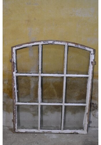 Gietijzer stalraam met glas 