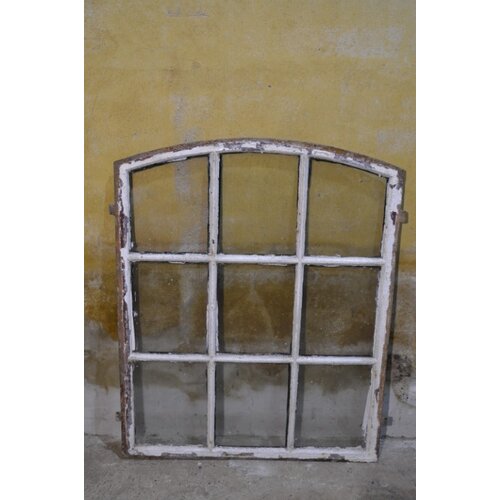 Gietijzer stalraam met glas 