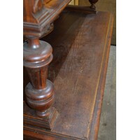 thumb-Authentieke Haagse kast driedelig met houtsnijwerk en laden-7