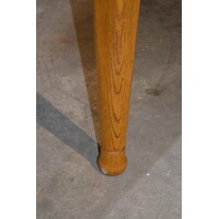 thumb-Massief eiken eettafel blank met lade, tweedehands vintage-8