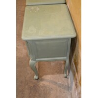 thumb-Engelse nachtkastjes links en rechts, brocante grijsgroen, tweedehands-6
