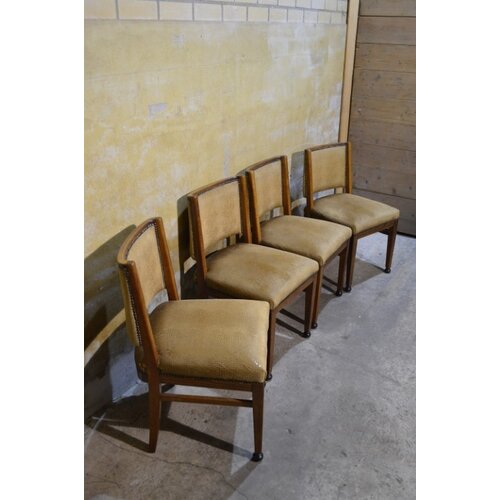 Art deco eiken stoelen 4x 