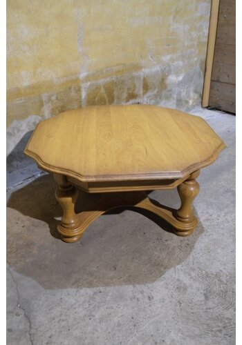 Ronde eiken salontafel 