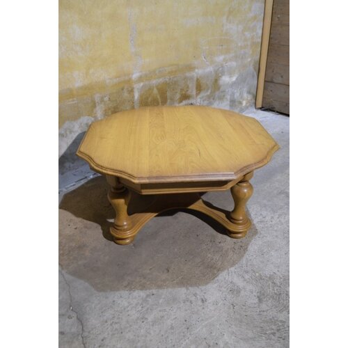 Ronde eiken salontafel 