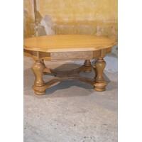 thumb-Ronde massief eiken salontafel met kolom poten-3
