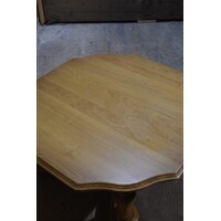 thumb-Ronde massief eiken salontafel met kolom poten-5