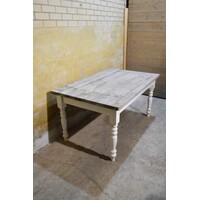 thumb-Landelijke grenen eettafel met gedraaide poten-1