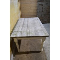 thumb-Landelijke grenen eettafel met gedraaide poten-3