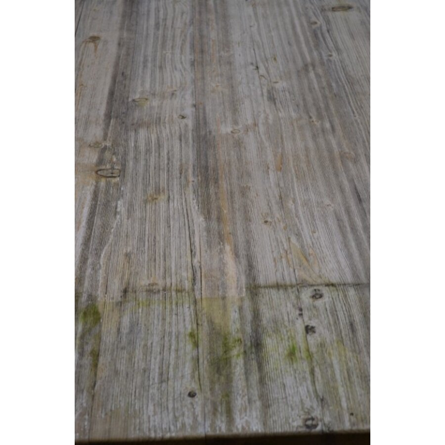 Landelijke grenen eettafel met gedraaide poten-4