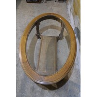 thumb-Ovale eiken salontafel met facet geslepen glasplaat en webbing-8