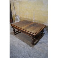 thumb-Antieke Franse eiken salontafel met leeuwenkoppen-3