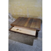 thumb-Antieke Franse eiken salontafel met leeuwenkoppen-5