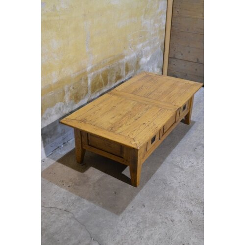 Salontafel uittrek massief eiken 