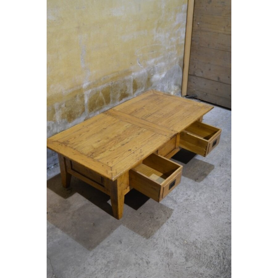 Unieke massief eiken salontafel uittrekbaar tot 171 cm-6