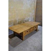 thumb-Unieke massief eiken salontafel uittrekbaar tot 171 cm-10