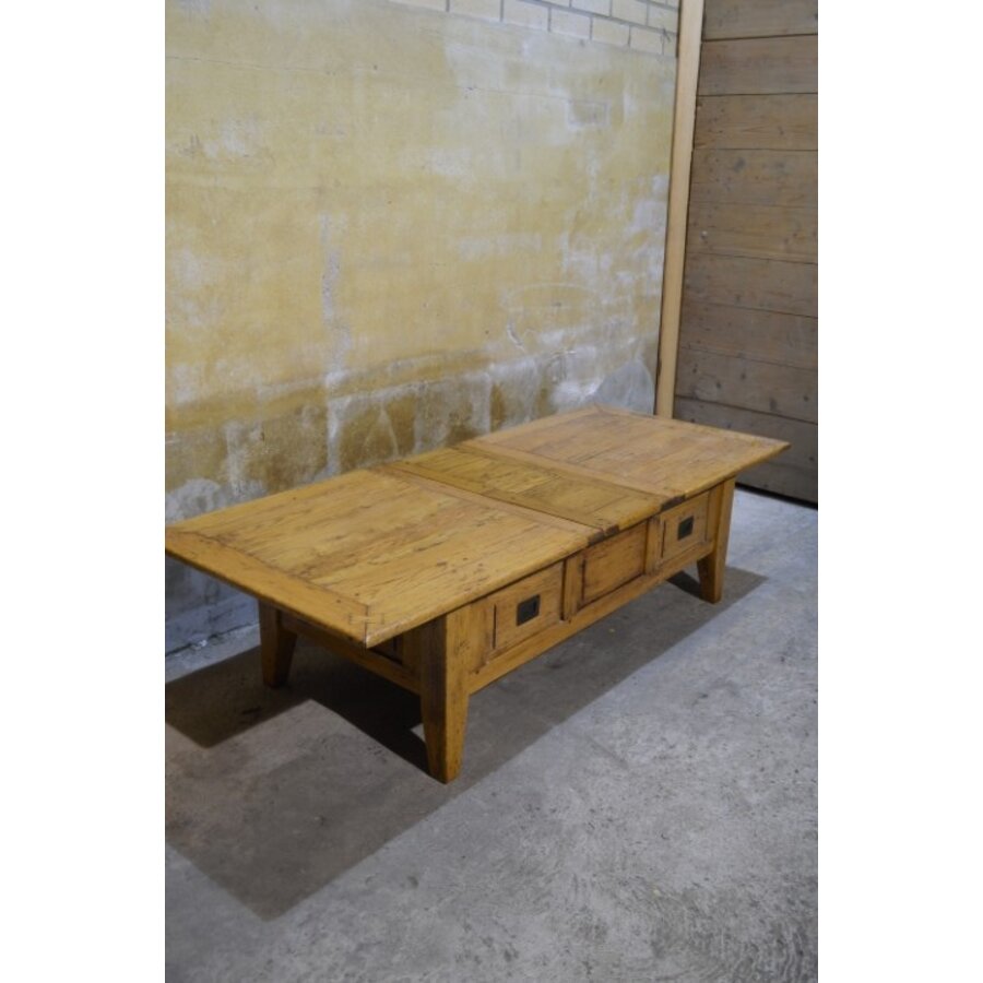 Unieke massief eiken salontafel uittrekbaar tot 171 cm-10