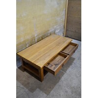 thumb-Massief eiken salontafel met 2 laden-5