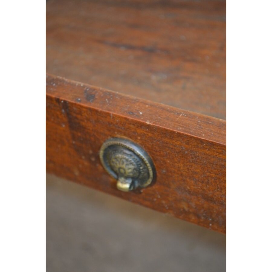 Massief mahonie salontafel met lade-3