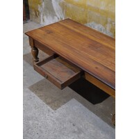 thumb-Massief mahonie salontafel met lade-4