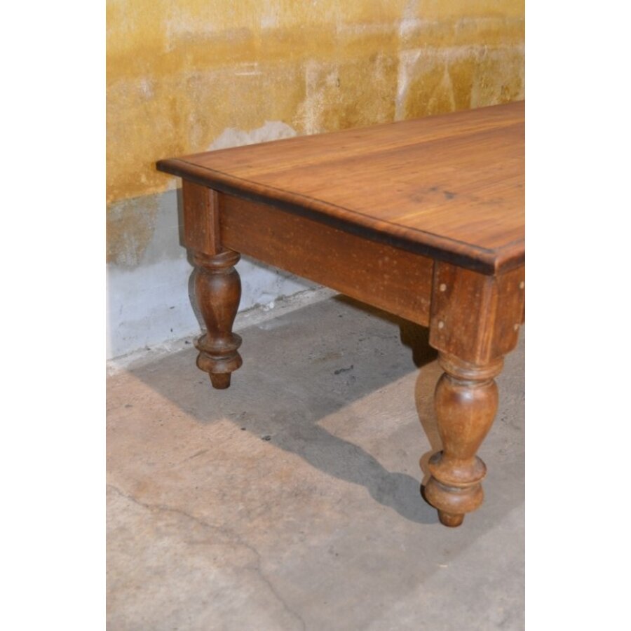 Massief mahonie salontafel met lade-6