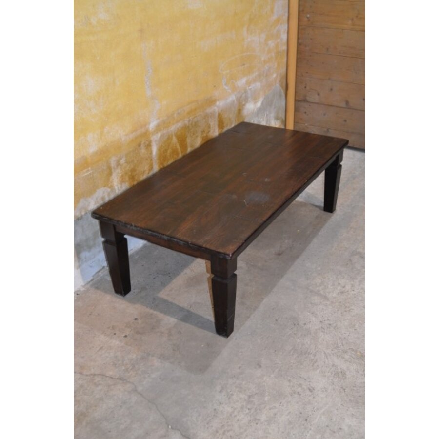 Massief teakhouten salontafel met lade-1