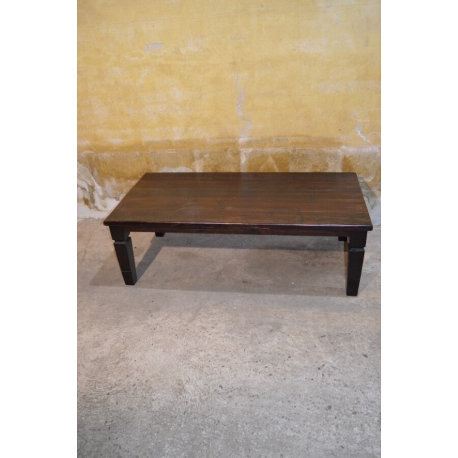 Massief teakhouten salontafel met lade-5