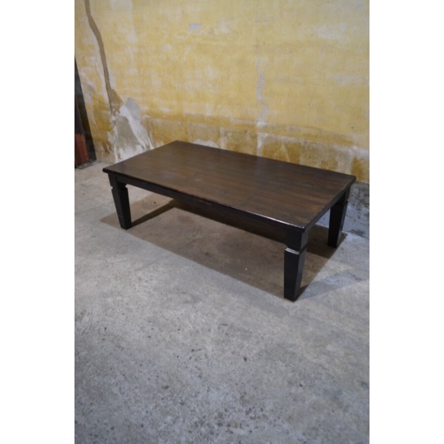 Massief teakhouten salontafel met lade-6