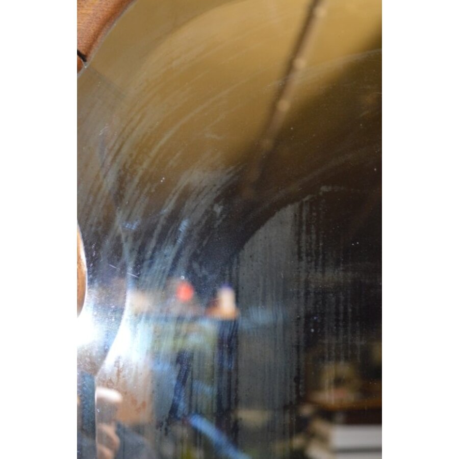 Klassieke spiegel met eikenhouten lijst-5