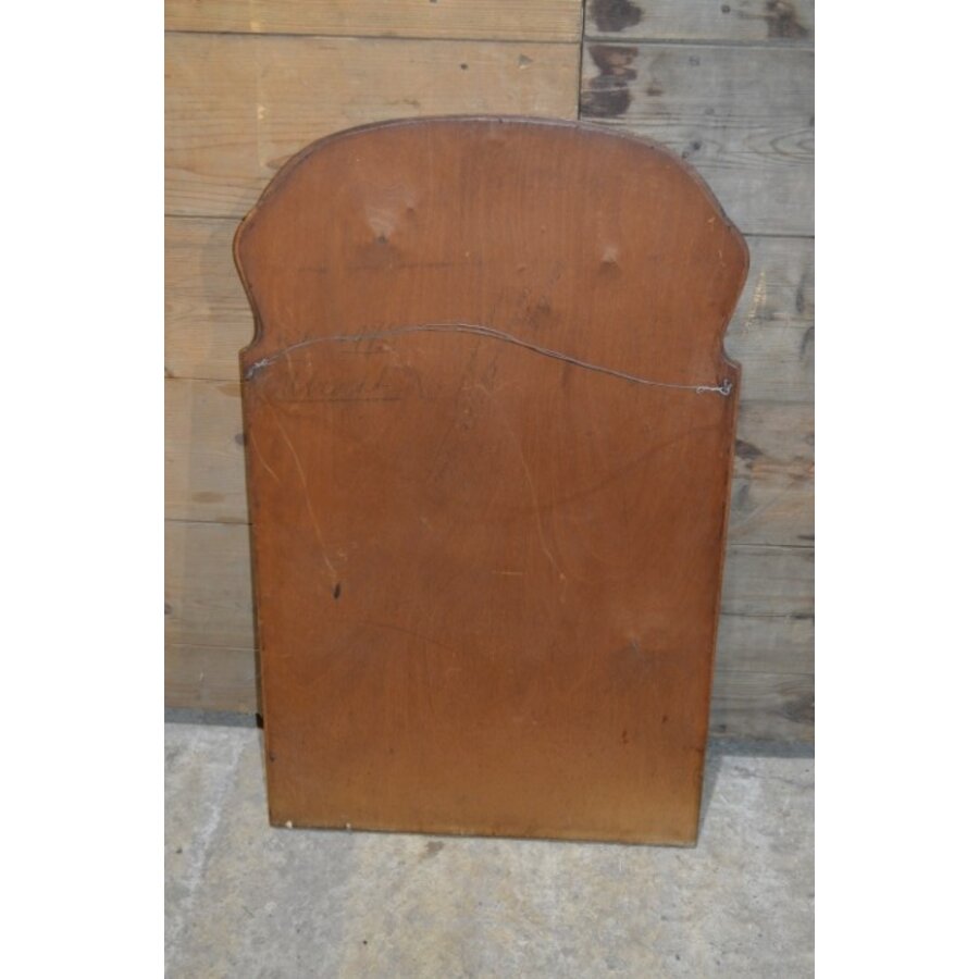 Klassieke spiegel met eikenhouten lijst-8