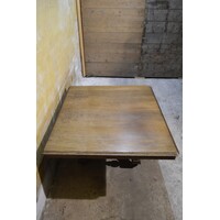 thumb-Franse eiken salontafel met decoratief houtsnijwerk-5