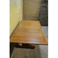 thumb-Vierkante eiken eettafel uittrekbaar – Zeldzaam antiek model ca. 1939 met H-poot-9