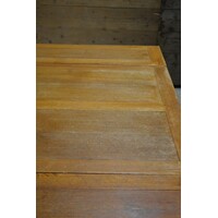 thumb-Vierkante eiken eettafel uittrekbaar – Zeldzaam antiek model ca. 1939 met H-poot-10