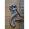 LoodsVol, Tweedehands Gietijzeren zeemeermin wanddecoratie – Grote vintage nautische muurdecoratie