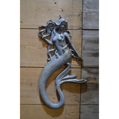 Gietijzeren zeemeermin wanddecoratie 