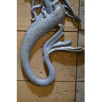 thumb-Gietijzeren zeemeermin wanddecoratie – Grote vintage nautische muurdecoratie-3