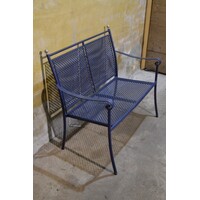 thumb-Blauwe metalen tuinbank van Royal Garden met klassiek design-1