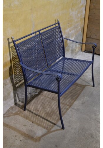 Tuinbankje metaal blauw 
