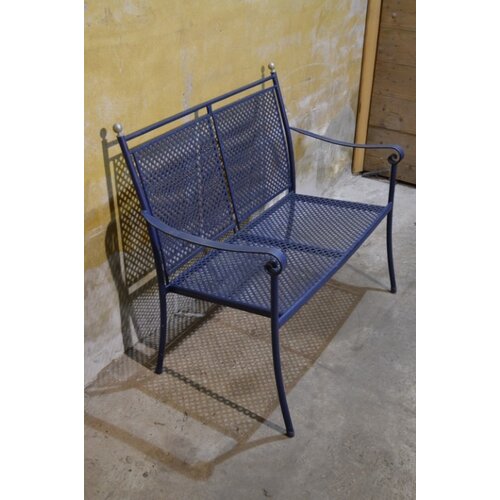 Tuinbankje metaal blauw 