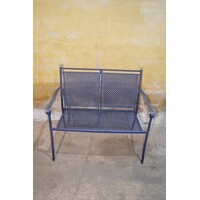 thumb-Blauwe metalen tuinbank van Royal Garden met klassiek design-2