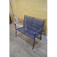 thumb-Blauwe metalen tuinbank van Royal Garden met klassiek design-3