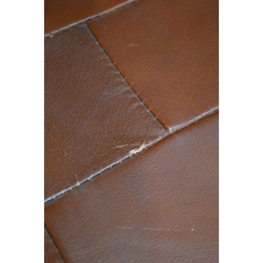 Vintage patchwork leren hocker met opbergruimte-6