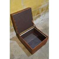 thumb-Vintage patchwork leren hocker met opbergruimte-7