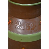 thumb-Vintage metalen melkbus geschilderd met bloemmotieven-2