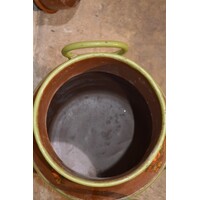 thumb-Vintage metalen melkbus geschilderd met bloemmotieven-6