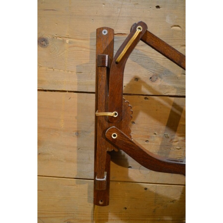 Retro houten schaarlamp met harmonica arm, verstelbaar tot 160 cm-7