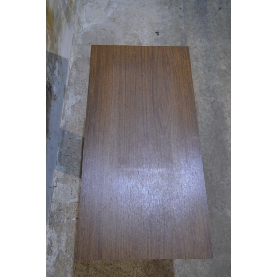 Retro tv tafeltje / bijzettafel met houten blad-3