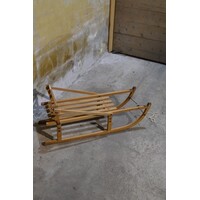 thumb-Avento houten slee met Rawstyle rugleuning – Beukenhout met stalen glijders-2