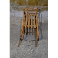 thumb-Avento houten slee met Rawstyle rugleuning – Beukenhout met stalen glijders-3